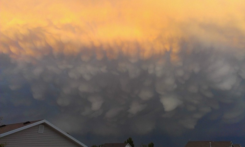 Mammatus clouds over Salt Lake County last month