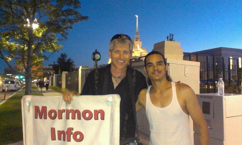 Rob and Mark outside the Ogden LDS Temple