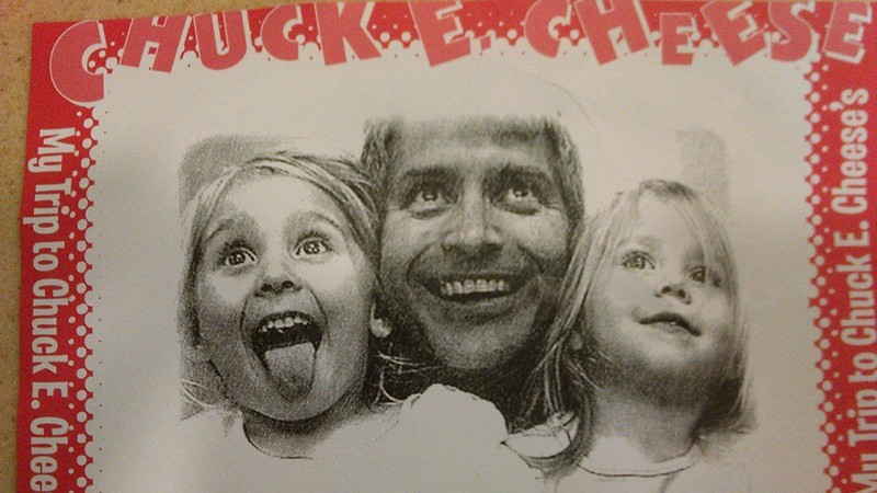 Daddy-Daughters Date at Chuck E. Cheese last month