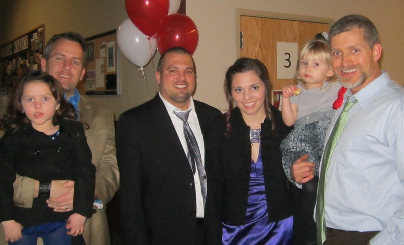 With my brother-in-law and Maddi's dad at our church's Daddy-Daughter Dance last month