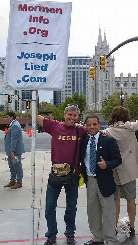 Rob with Milton--an LDS guy from Venzuela who wanted his picture with him.
