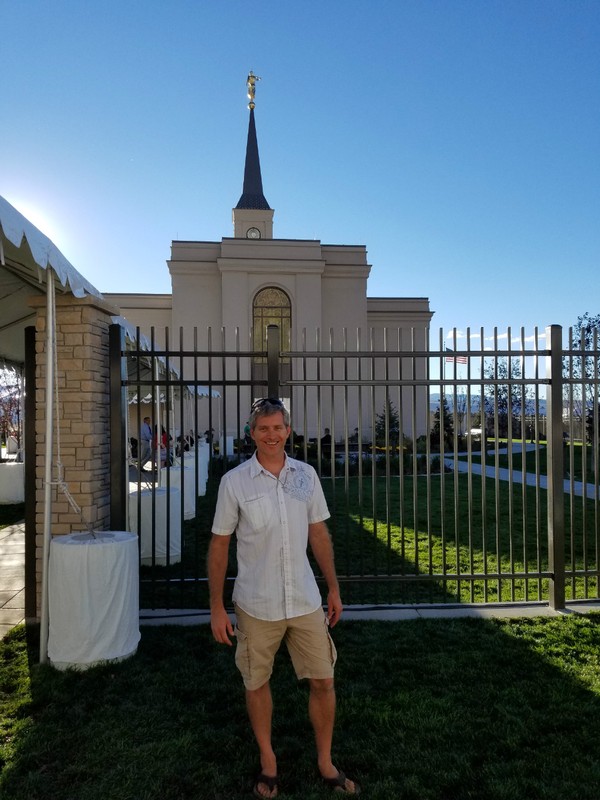 Rob outside the Star Valley LDS Temple