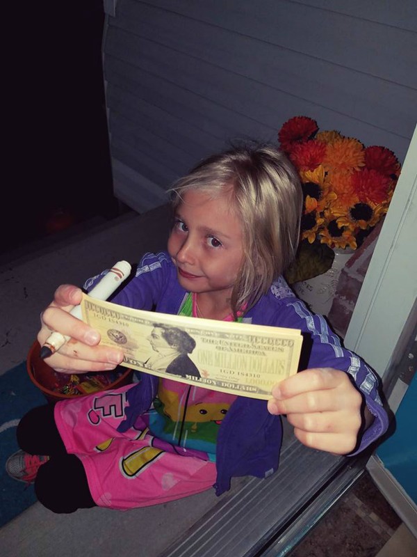 Charis with the Joseph Smith million dollar bill