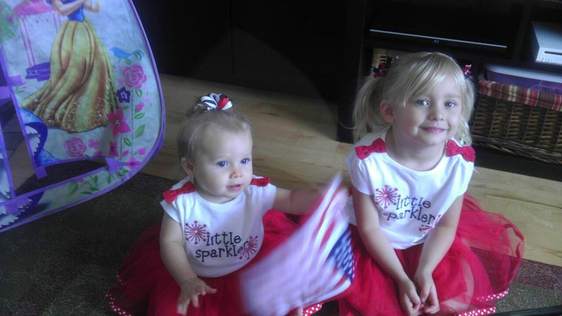Zoe and Charis dressed to celebrate the 4th